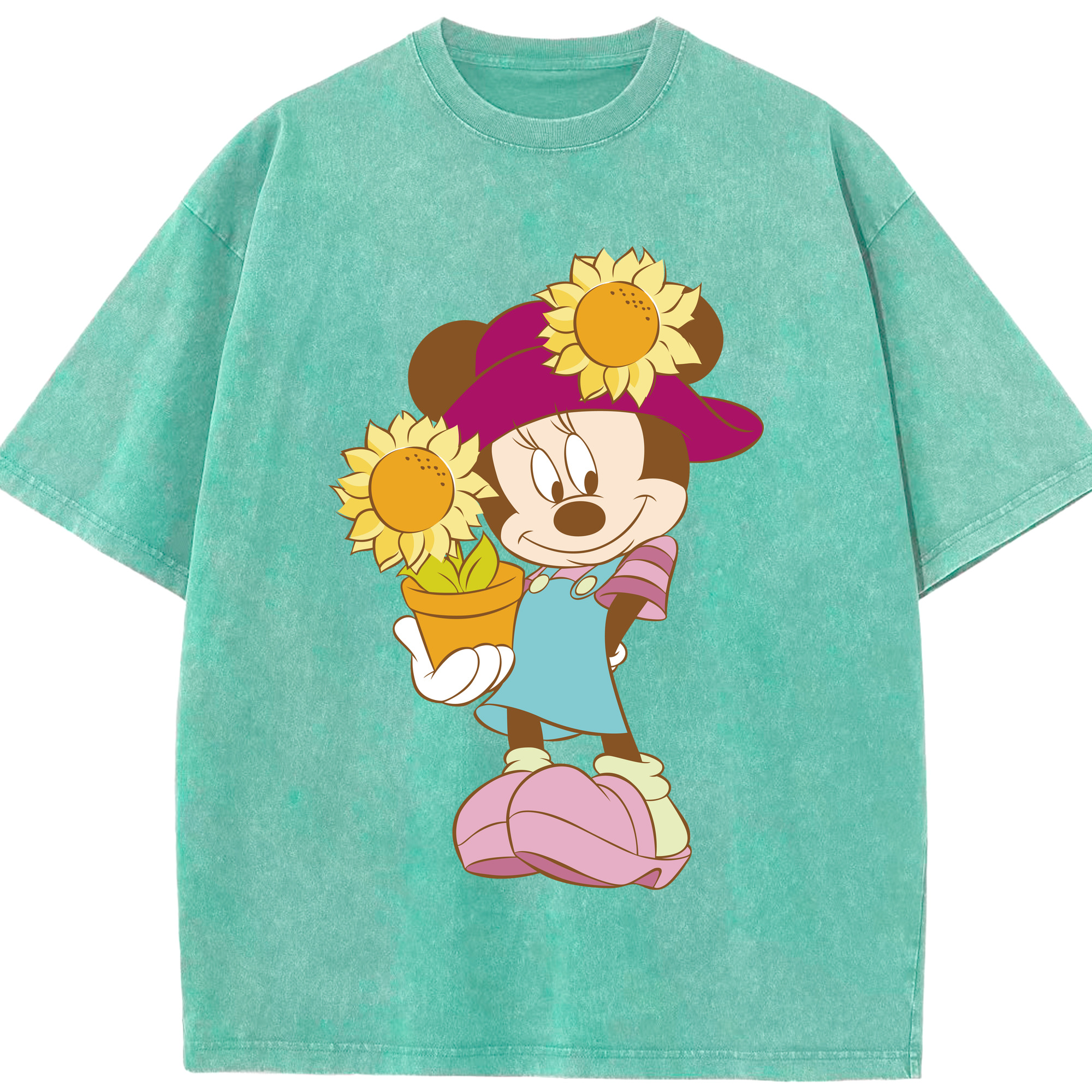 （画像用） ミッキーマウス Mickey Mouse 綿100% ヴィンテージ風 半袖Tシャツ（フロントプリント）
